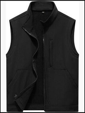 Men's Lightweight Softshell Vest Quilted Sleeveless Jacket Travel Hiking Golf